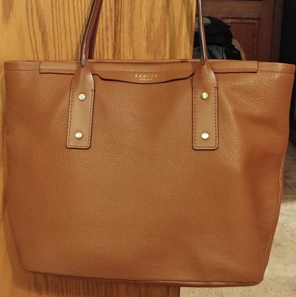 Radley London zip top leather tote bag